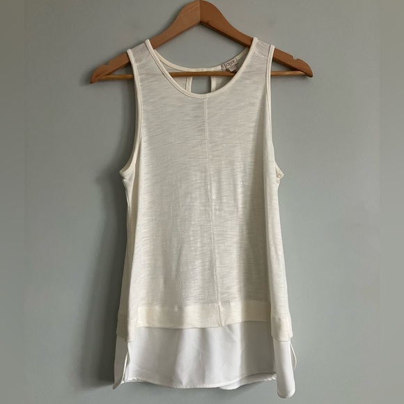 J. Crew Tops - J CREW Off White Tunic Tank Blouse Size S